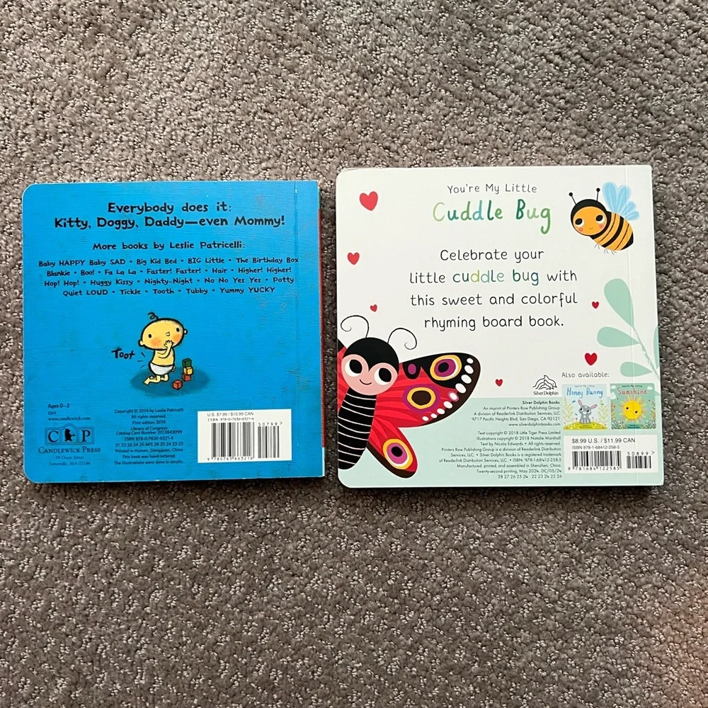 Children’s Board Books- Toot & Cuddle Bug - New‎